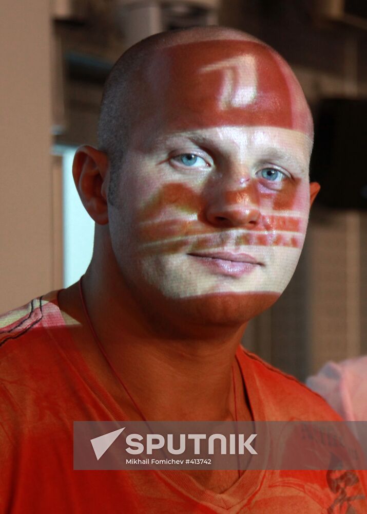 Fedor Emelianenko gives news conference at RIA Novosti