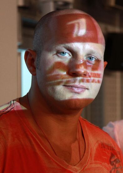 Fedor Emelianenko gives news conference at RIA Novosti
