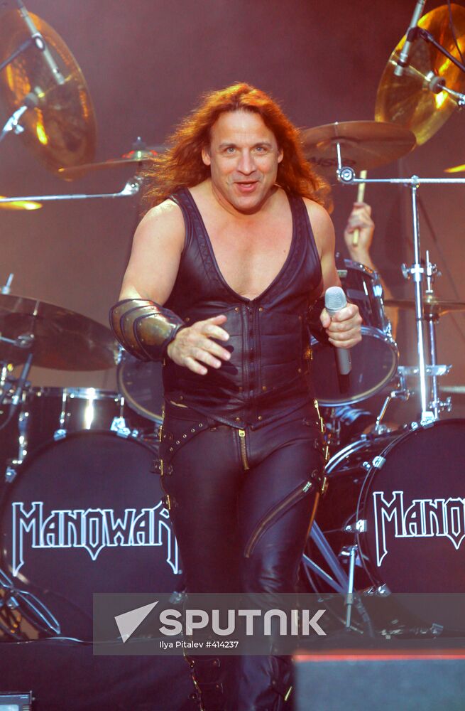 Manowar performs live in Moscow