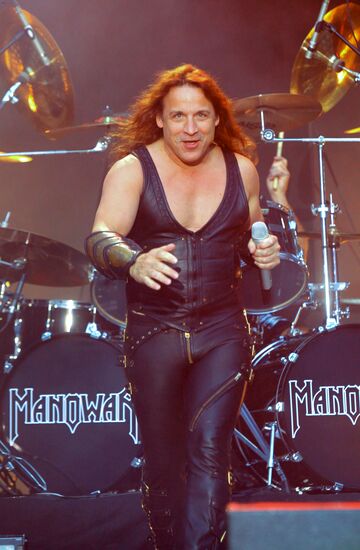 Manowar performs live in Moscow