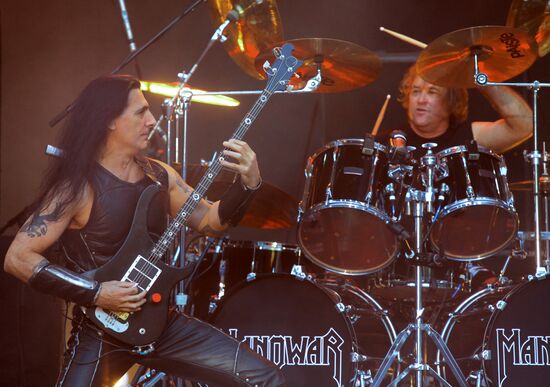 Manowar performs live in Moscow