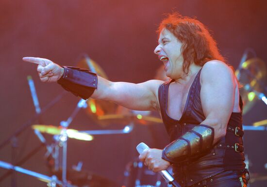 Manowar performs live in Moscow