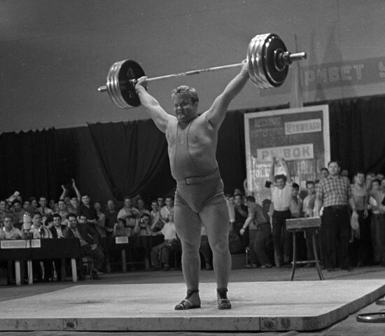 Weightlifter Leonid Ivanovich Zhabotinsky