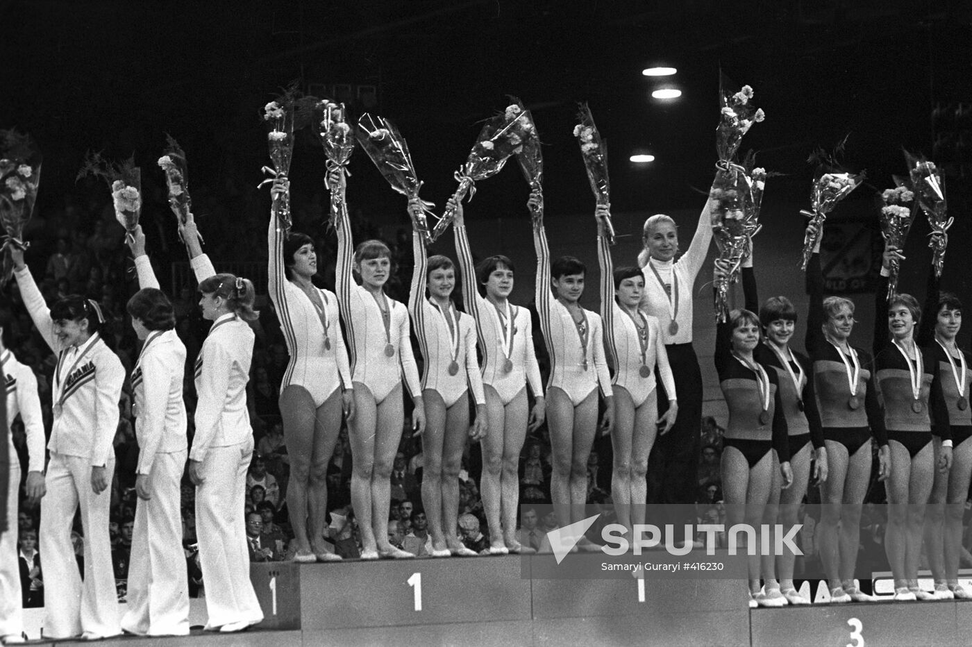 Soviet gymnasts win competition