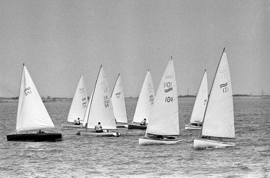 Yachts on Dnieper River
