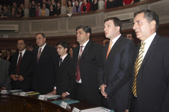First meeting of Tbilisi Sakrebulo, or Tbilisi City Council