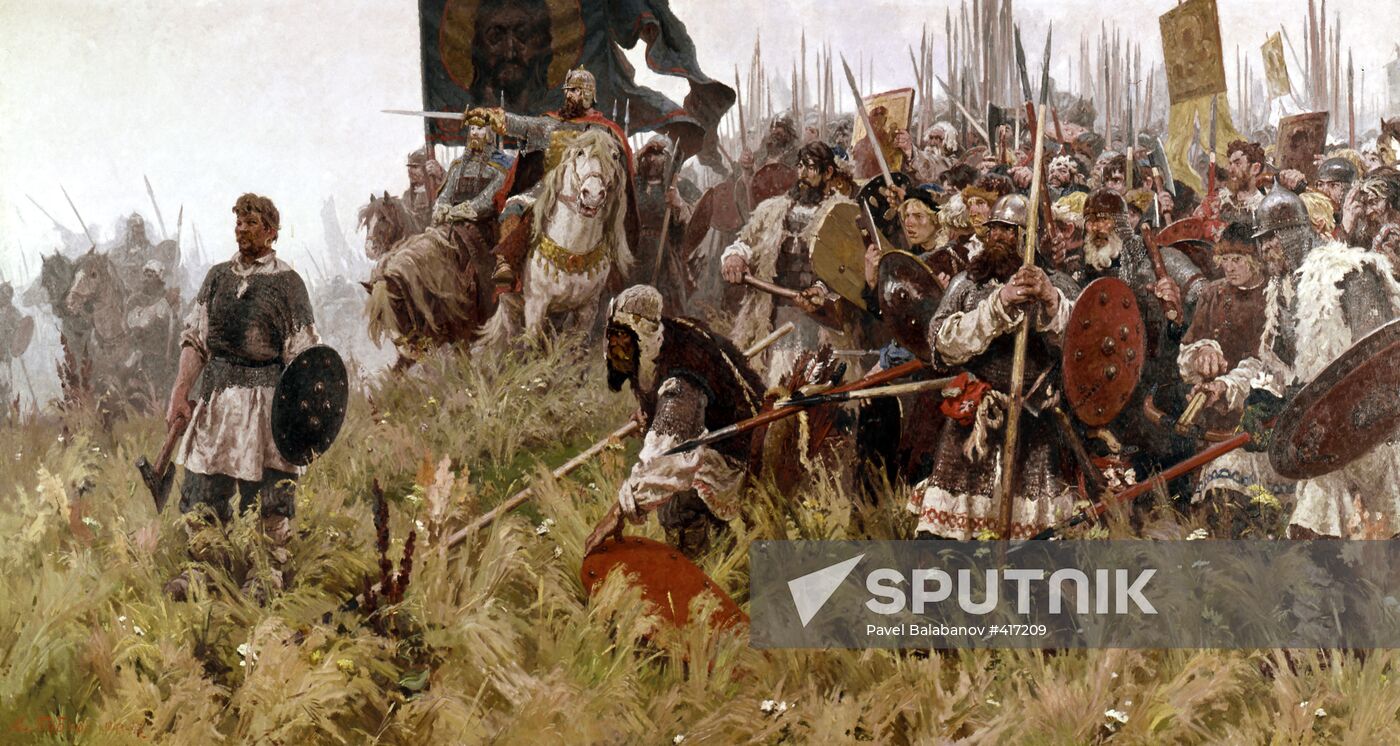 "Battle on Kulikovo Field" painting