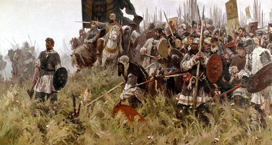 "Battle on Kulikovo Field" painting