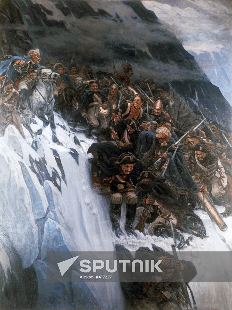 "Suvorov's Crossing of the Alps" painting