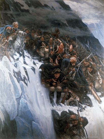 "Suvorov's Crossing of the Alps" painting