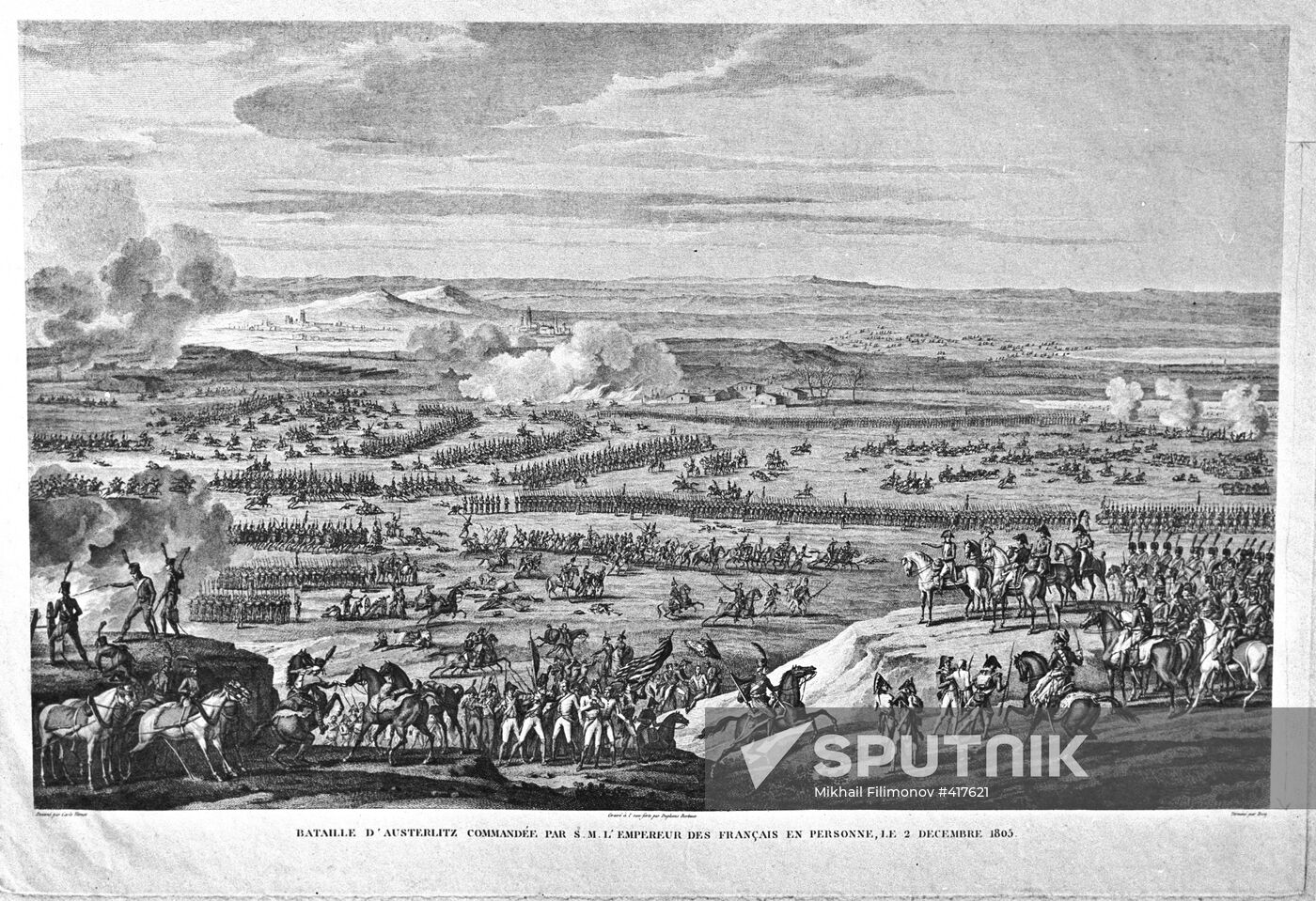 Engraving The Battle of Austerlitz