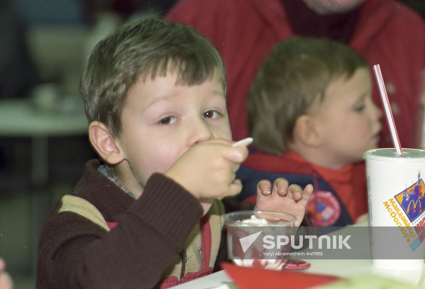 Visitors of McDonald's restaurant