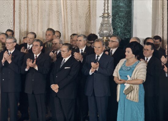 Leonid Brezhnev and Broz Tito