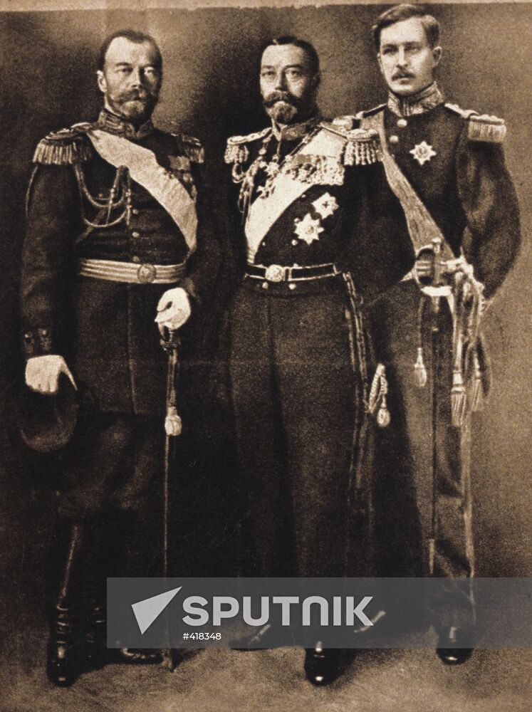 Nikolai II,King of Great Britain George V,King of Belgium Albert