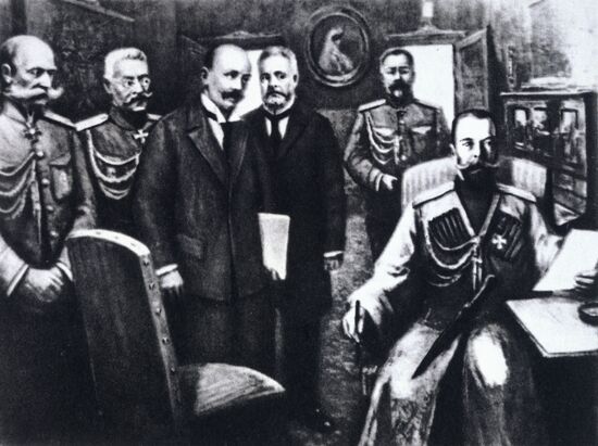 Russian Emperor Nicholas II's abdication