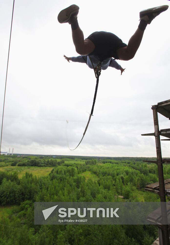 Ropejumping in Zheleznogorsk near Moscow