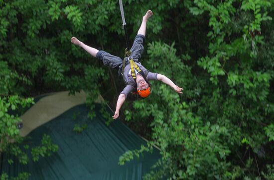 Ropejumping in Zheleznogorsk near Moscow