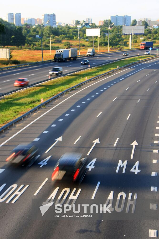 M4 Don highway in Moscow
