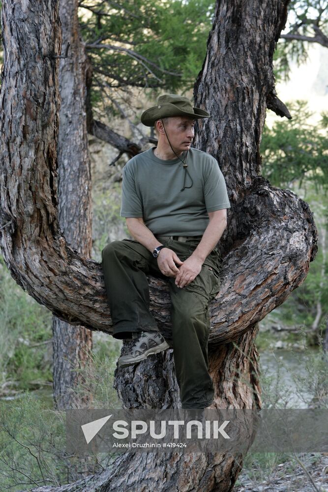 Russian PM Vladimir Putin visits Tyva Republic