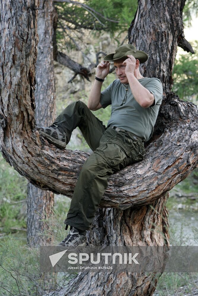 Russian PM Vladimir Putin visits Tyva Republic