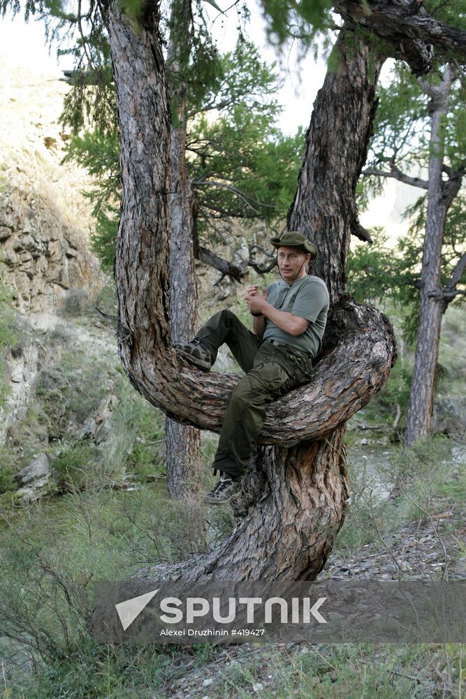 Russian PM Vladimir Putin visits Tyva Republic