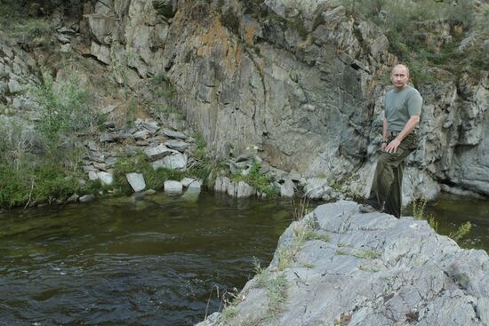 Russian PM Vladimir Putin visits Tyva Republic