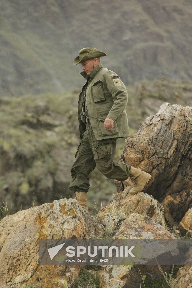 Russian PM Vladimir Putin visits Tyva Republic