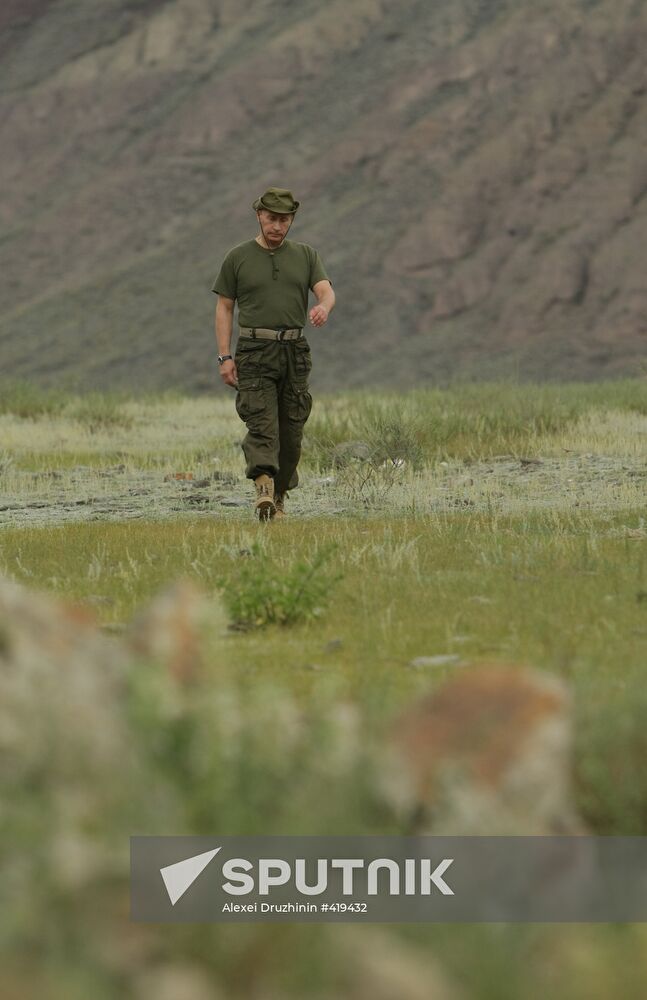 Russian PM Vladimir Putin visits Tyva Republic