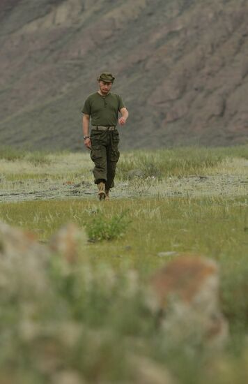 Russian PM Vladimir Putin visits Tyva Republic