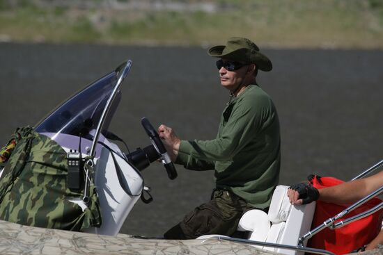 Russian PM Vladimir Putin visits Tyva Republic