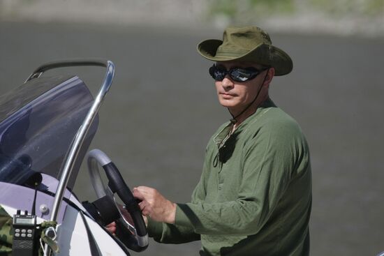 Russian PM Vladimir Putin visits Tyva Republic