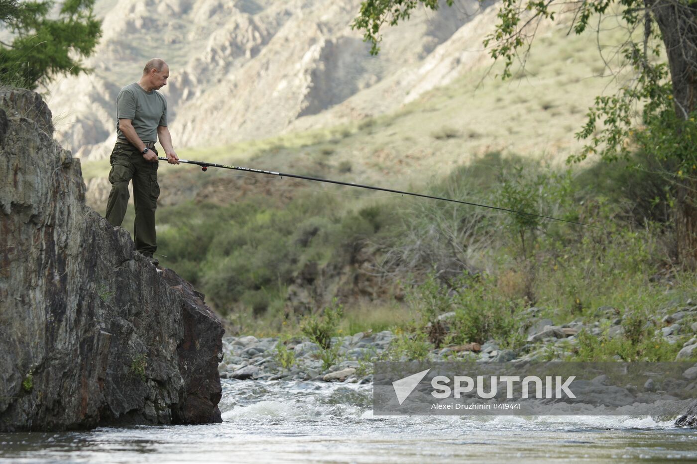 Russian PM Vladimir Putin visits Tyva Republic