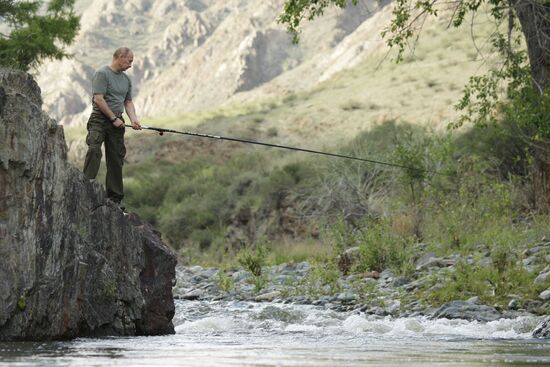 Russian PM Vladimir Putin visits Tyva Republic