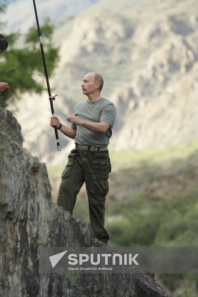 Russian PM Vladimir Putin visits Tyva Republic