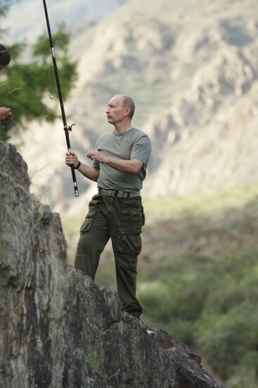 Russian PM Vladimir Putin visits Tyva Republic