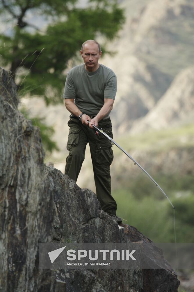 Russian PM Vladimir Putin visits Tyva Republic