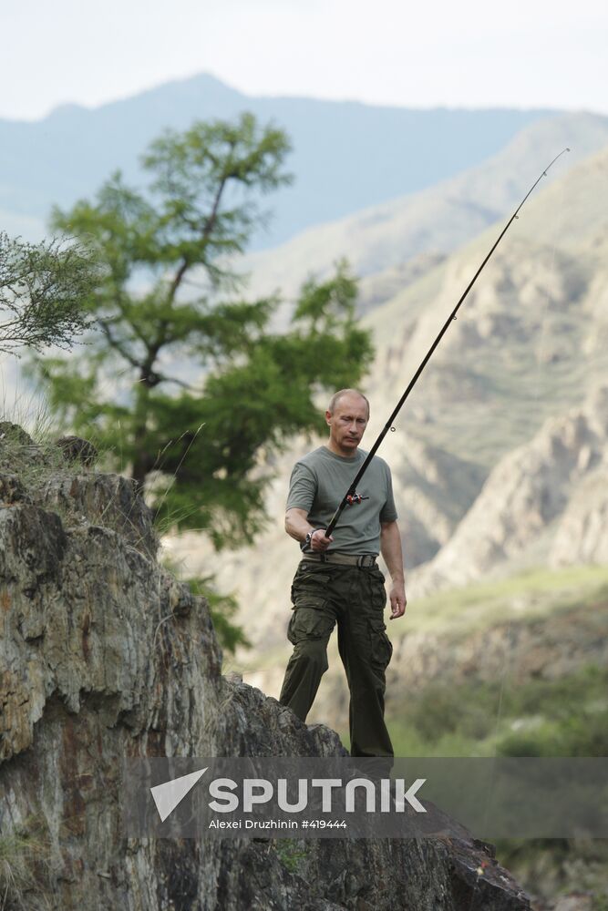 Russian PM Vladimir Putin visits Tyva Republic