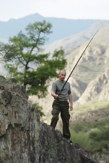 Russian PM Vladimir Putin visits Tyva Republic