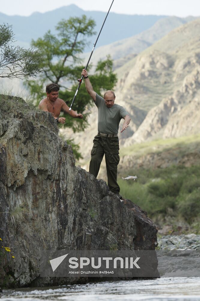 Russian PM Vladimir Putin visits Tyva Republic