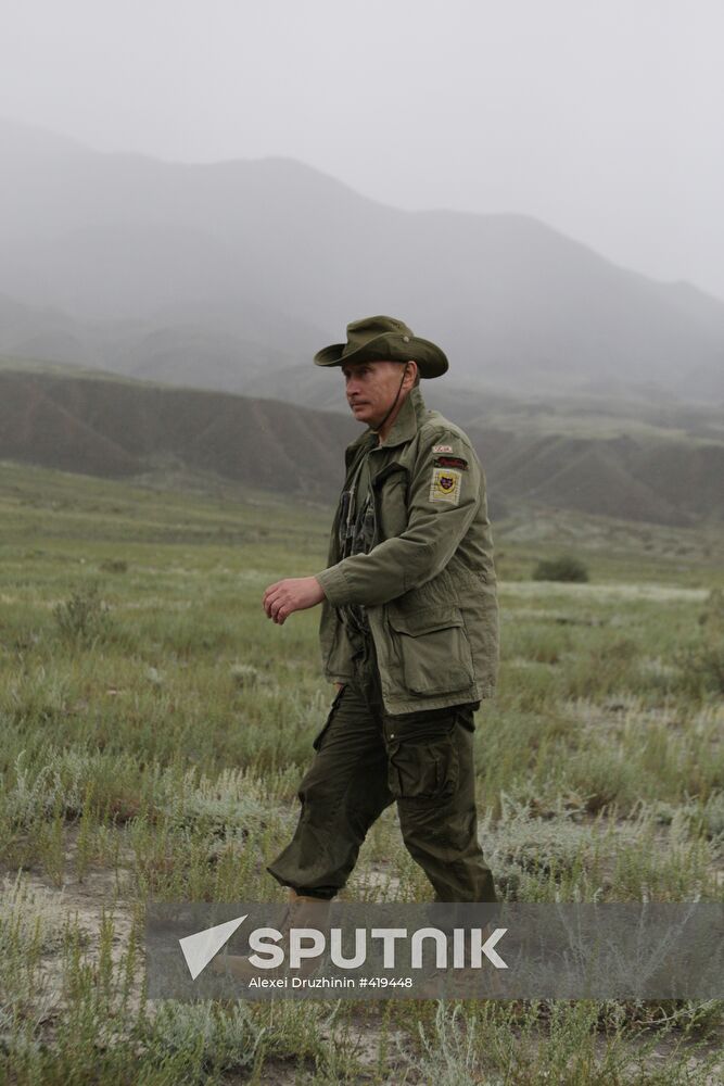 Russian PM Vladimir Putin visits Tyva Republic