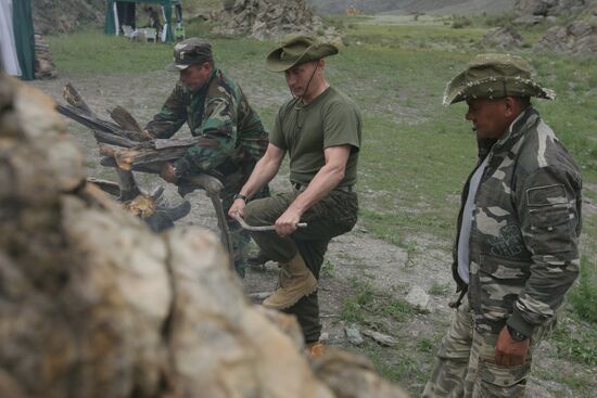 Russian PM Vladimir Putin visits Tyva Republic