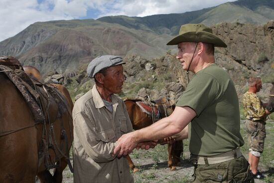 Russian PM Vladimir Putin visits Tyva Republic