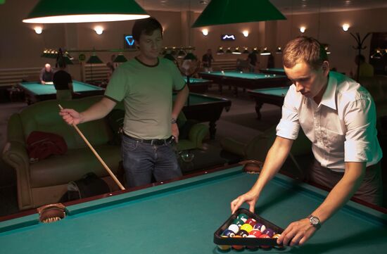 Playing billiards