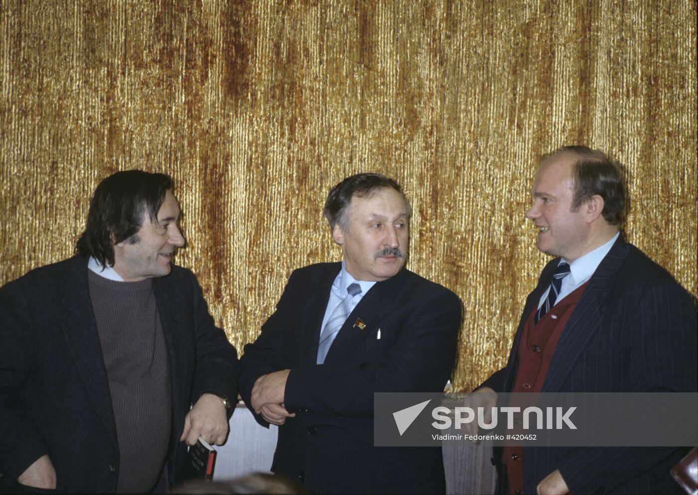 Alexander Prokhanov, Albert Makashov, and Gennady Zyuganov