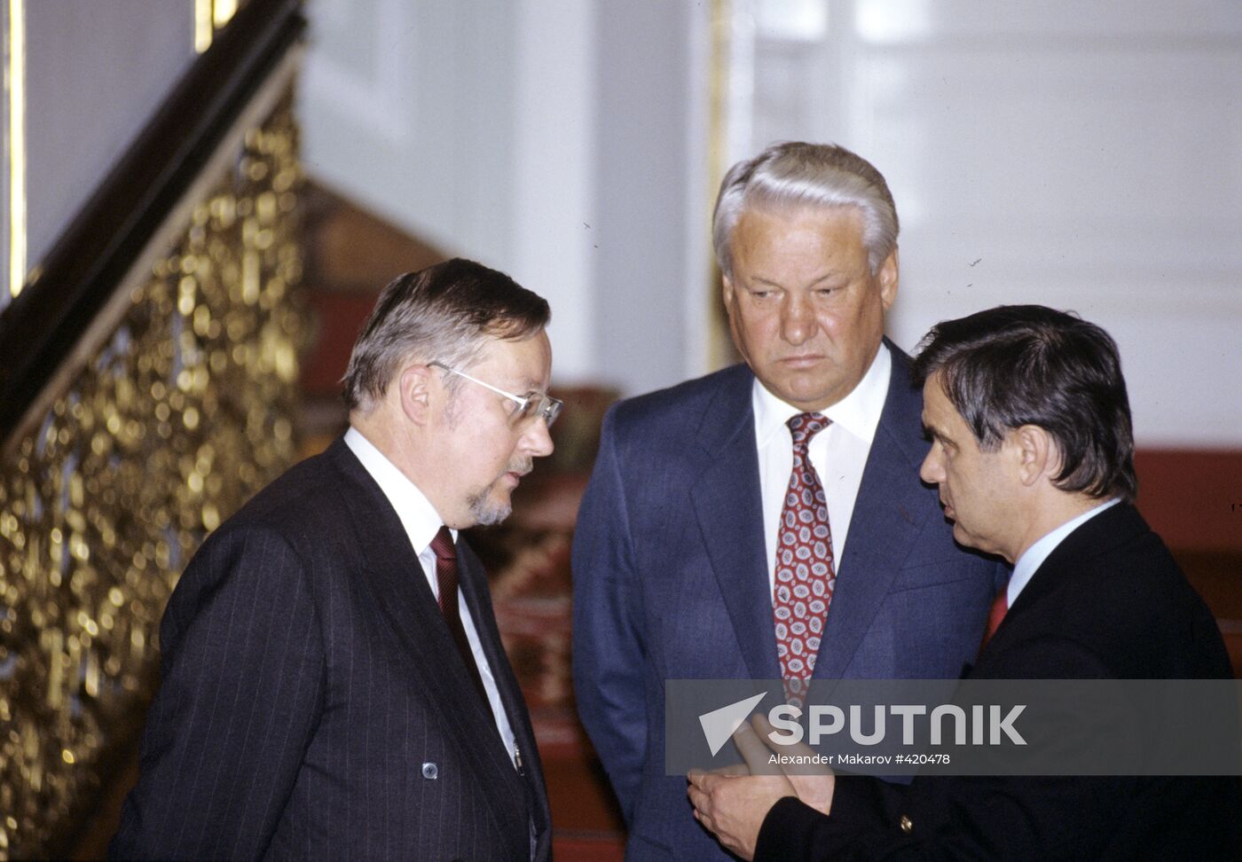 Boris Yeltsin, Vitautas Landsbergis, and Ruslan Khasbulatov