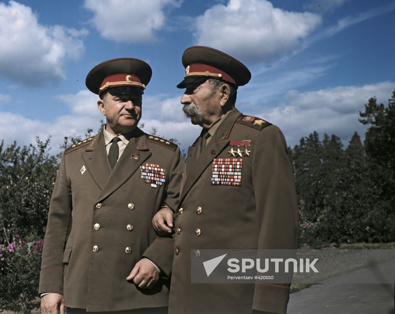 Marshal Semyon Budyonny and General Andrey Stuchenko