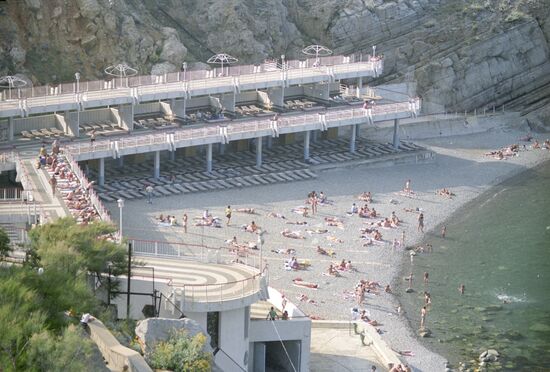 Beach at the "Zhemchuzhina" (Pearl) Sanatorium