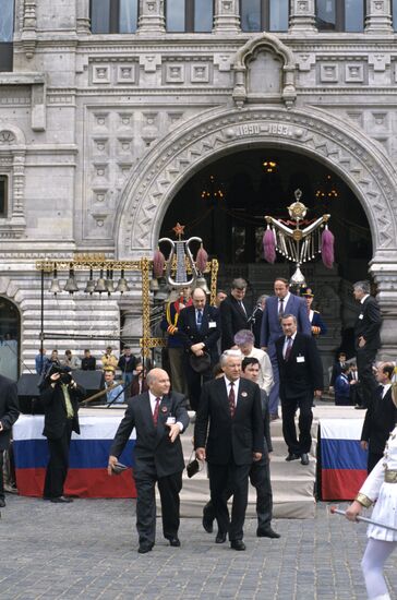 Boris Yeltsin and Yury Luzhkov