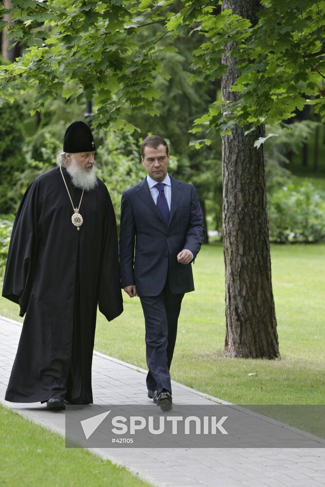 Russian President Dmitry Medvedev, Patriarch Kirill