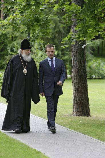 Russian President Dmitry Medvedev, Patriarch Kirill